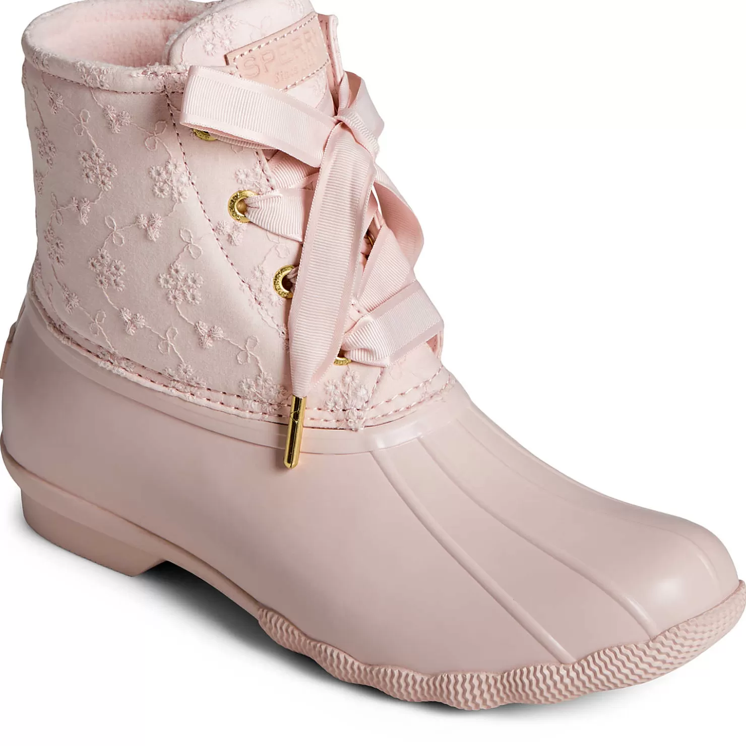 Saltwater Duck Boot | Sale | Sperry Women's Saltwater Eyelet Duck Boot Pink